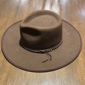Brown Wide Brim Hat